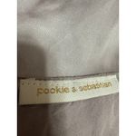 Pookie & Sebastian Pink Gray Silk Satin Sleeveless Cami Camisole Crop Tank Top M Photo 2