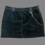 Tommy Hilfiger RARE & VINTAGE/Y2K VELVET OLIVE GREEN MINI SKIRT W GOLD ACCENT CHAIN Photo 0