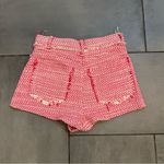 ZARA Pink and White Tweed Shorts Photo 2