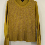 Ann Taylor  Factory Mustard Yellow Sweater Casual Comfy XL Photo 0