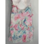 ZARA Pink Blue Pastel Watercolor Ruffled Mini Dress Womens S NWOT Coquette Fairy Photo 9