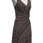 BCBGMAXAZRIA  Women’s Brown V Neck Casual Dress Small Jersey Slinky Sleeveless Photo 2