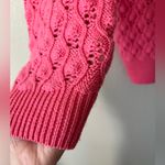 Trina Turk  Pink Button Down 3/4 Sleeves Cardigan 100% Merino Wool Women’s Size M Photo 9