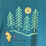 Life is Good  Winnie Hiking Through the Woods Crusher Green LS Shirt Medium #1574 Photo 3