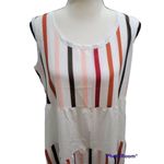 Made with Love Vertical Striped Maxi Sleeveless Dress Size M *New w/defect White Size M Photo 1