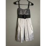 Speechless  Black Silver Bow Spaghetti Strap Formal Dress Size 5 Photo 1