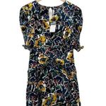 Free People NWT Glow Up Short Sleeve Mini Dress Navy Combo Floral Women’s Size 0 Photo 0