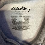 KEITH HARING Dancing Heart Black Pullover Hoodie Cropped for Men or Women XXL Gray Photo 3