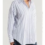 Nordstrom Stripe Cotton Poplin
Button-Up Shirt White- Grey Naomi Stripe (New) L Photo 1