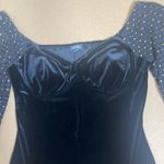 Elegant Black Bodycon Dress with Sweetheart Neckline and Bishop Sleeves Size L Photo 4