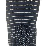 Banana Republic  Navy Blue Striped Short Sleeve Pocket Dress Women Sz S Photo 3