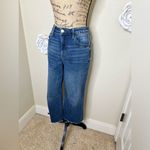 Judy Blue NTM: Medium Wash Dixie Jeans Wide Leg Cropped with Raw Hem Sz 9/29 Photo 2