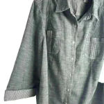 Alfred Dunner  Women's Plus Size 24W Gray Jacket w/ Pockets & Roll-Up Sleeves Photo 3