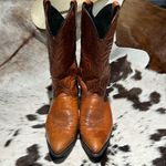 Vintage Real Leather Cowboy Boots Festival Rave Burning Man B22 Brown Size 6.5 Photo 4