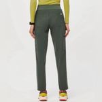 FIGS Yola Skinny Fit Straight Leg 11-Pocket Scrub Pants Moss Green/Orange Large Photo 1