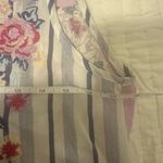 Andree by Unit Boho Floral Embroidered Sleeveless Tunic Top Striped & Purple Mix Print Small Photo 3