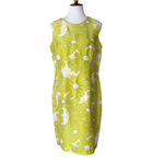 Vintage Womens Green Cocktail Dress 12 Semi Formal Retro Silk 60s Classic Y2K Photo 7
