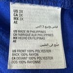 INC Womens Top 3X Mix Media Business Casual Workwear Office Career Party Event Blue Photo 7