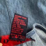 Denim & Co. Vintage Denim Jean Jumper Dress with Ribbon Floral Detail Size Small Blue Photo 3