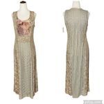 NWT VINTAGE 90s SL FASHIONS Romantic Maxi Dress Gold Size 8 Photo 1