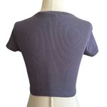 Garage Gray Ribbed Crop Top Women's Size Small | 6-33 Photo 1