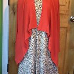 autumn cashmere Orange Cashmere Rib Drape Cardigan $258 VGUC XS Photo 0