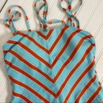 Anthropologie  Allihop Chevron Strip Maillot One Piece Swimsuit Size M 300 Photo 7