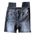 Fidelity Gwen NWT Raw Edge High Rise Skinny Crop Jeans, Castle Gray Wash, 28 Photo 4