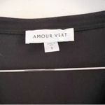 Amour Vert Black Long Sleeve Stretch Lightweight Open Back Shirt Dress Small Photo 2