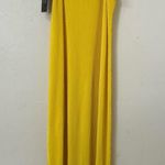 COOGI  pleated Yellow‎ dress Removeable straps Ruffled Maxi Dress Large(no belt) Photo 1