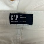 Gap 1969 Summer Cut-Offs Denim Shorts Women's 24 White Frayed Low Rise 5-Pocket Photo 2