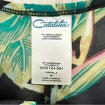 Catalina M Womens Black Tropical Print Shorts Light Weight Swim Beach Cruise Photo 6