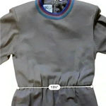 Vintage Ciao Ltd Plaid Sweater Gray Taupe Suede Dress Jacket 2 Piece Set Size 4 Multiple Photo 13