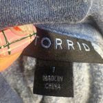 Torrid  Blue Gradient Vintage Feel Classic Fit Cozy Fleece Raglan Hoodie - size 1 Photo 6