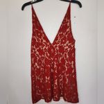 Free People  red lace Night Mini Dress Photo 4