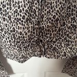 Lush Clothing Lush Leopard Print Blouse long sleeve crop size medium Photo 2