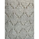 Loft Ann Taylor Open Knit Cream Sweater Mohair Wool Blend Photo 4
