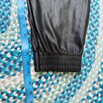 Avec Les Filles  Womens Faux Leather Cuffed Joggers Size Medium Black Sporty Edgy Photo 10