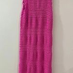 Show Me Your Mumu  Crochet maxi dress coverup Barbie hot pink Photo 3