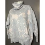 Aerie Sweatshirt Womens XS Gray Bleach Tie Dye Cowl Neck Fleece Pullover Lounge Photo 2