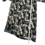 Sienna Sky  V-Neck Shift Dress Size Medium Geometric Neutral Black Office Work Photo 4