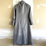 Avec Les Filles  Wool Overcoat Peak Lapel Collar Pockets Maxi Pleated Gray XS Photo 4