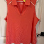 All In Motion Sleeveless Golf Polo Athletic Top Tulip Blush Trim XL NWT Photo 0