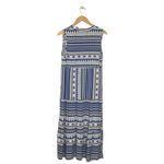 Mlle Gabrielle New  Womens Size Small V Neck Sleeveless Midi A Line Dress Blue Photo 4