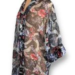 Victoria's Secret Vintage 90s Victoria’s Secret Sheer Floral Kimono Robe One Size Lace Print Photo 2
