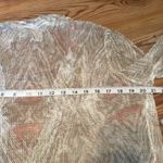 Chico's  Open Knit Kimono Sz LG (2) Lightweight Fringe Pink Tan Beach Boho Festiva Photo 9