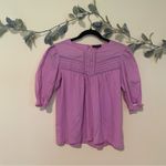 J.Crew  Lilac Purple/Magenta Puff Sleeve Shirt Photo 1