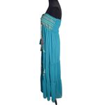 Flying Tomato Floral Embroidered Maxi Dress Smocked Tiered Womens S BOHO Photo 1