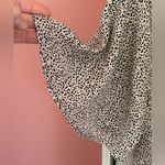 Sienna Sky mobwife office siren flutter sleeved tie front animal print top M Photo 5