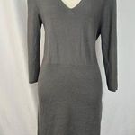 New York & Co. New York &‎ Company Ribbed Midi Dress Womens XL High Low Hem Side Slit V-neck Photo 0